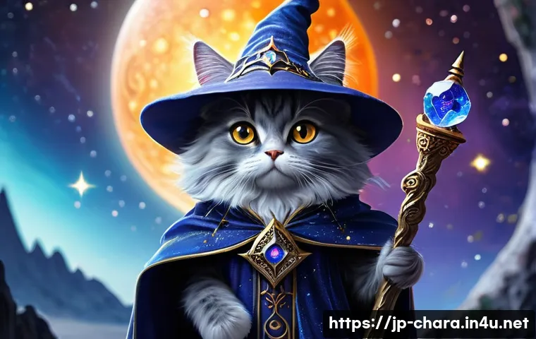 캐릭터디자인 학습에서 AI 기술 활용하기 - **Prompt 1: Whimsical Space Cat Wizard**
    A whimsical space-traveling cat wizard with sleek, shor...