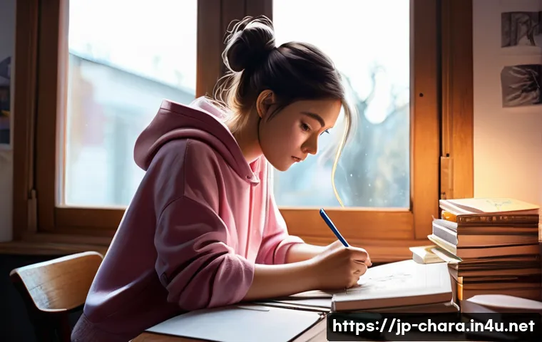 캐릭터디자인 자격증 학습에서 필요한 자료 정리 - **Prompt 1: Aspiring Artist's Focused Study Session**
    A young, determined female artist, in her ...