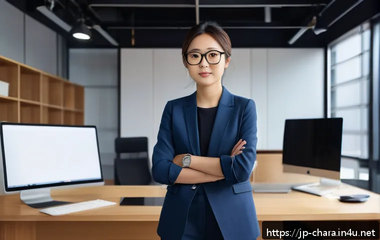 캐릭터디자인 분야에서 커리어 피벗 사례 - A confident young Japanese woman stepping boldly into a new creative industry, wearing smart casual ...
